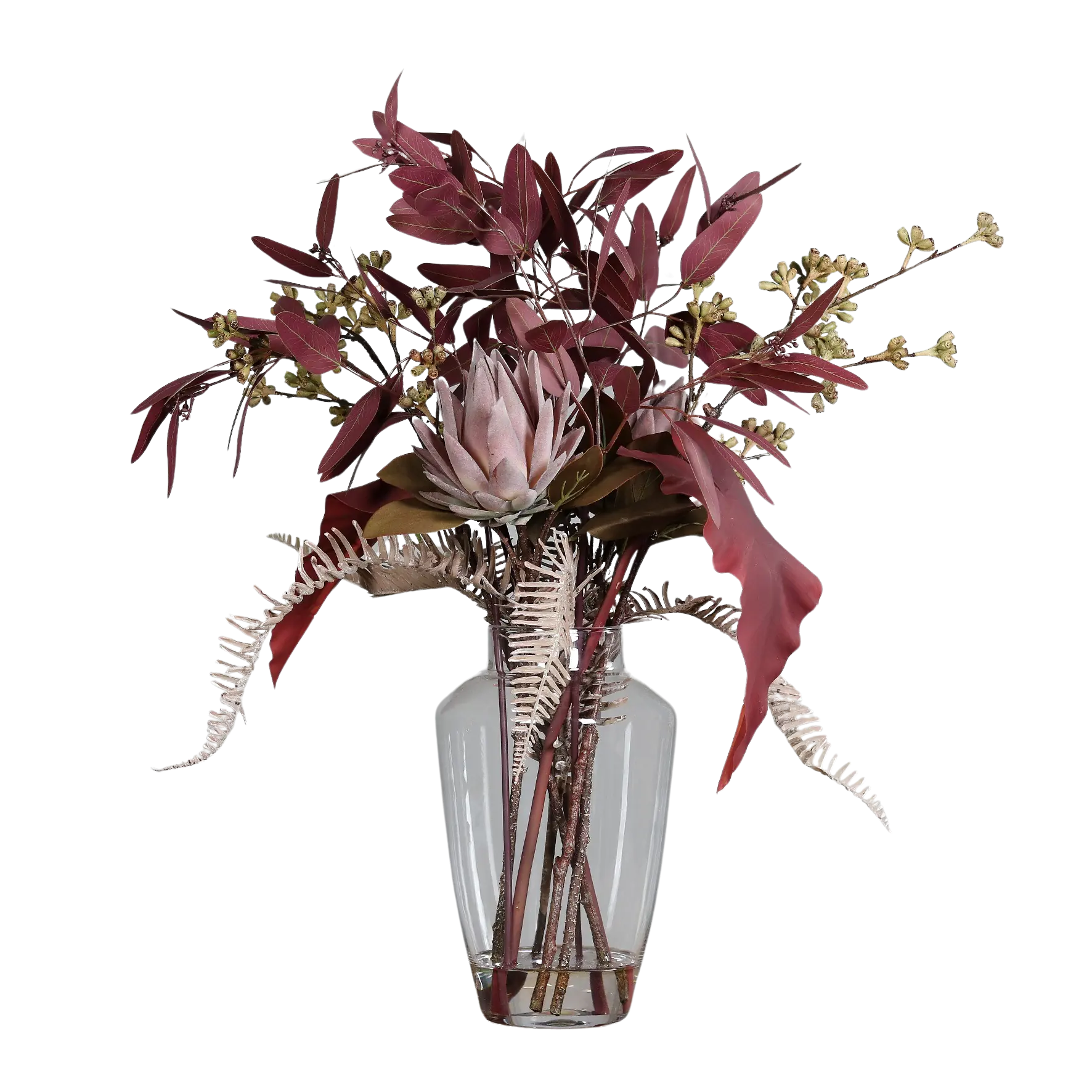 Künstliche Dekoblumen - Duncan | in Glasvase mit künstl. Wasser*