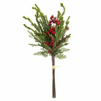 Künstlicher Kiefernbeeren-Strauß – Ruprecht | 55 cm*