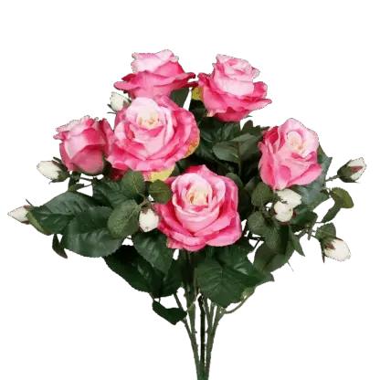 Künstlicher Rosenstrauß - Asterix | 46 cm | 9 Blüten*