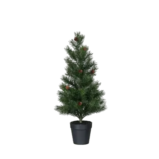 Künstlicher Tannenbaum - Caleb | 47 cm, mit Zapfen, im Topf*