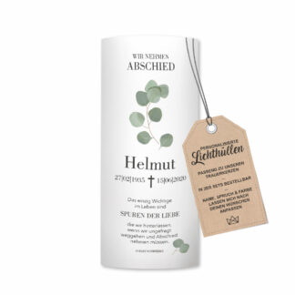 Lichthülle Trauer Eukalyptus Helmut "2 Stück"*