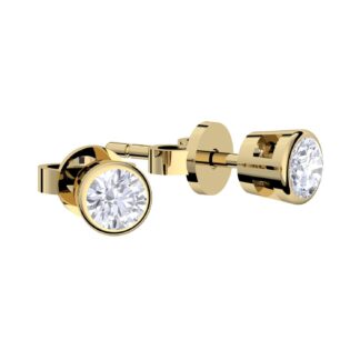 Ohrstecker Gold (Silber 925 vergoldet) Zirkonia Ohrringe Sterling Silber 925er Stecker Zirkonia wie Diamant Zirkoniaohrringe Ohrschmuck mit Stein*