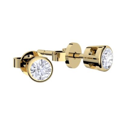 Ohrstecker Gold (Silber 925 vergoldet) Zirkonia Ohrringe Sterling Silber 925er Stecker Zirkonia wie Diamant Zirkoniaohrringe Ohrschmuck mit Stein*