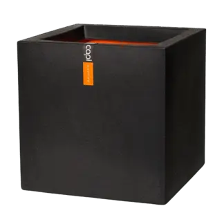 Pflanzkübel quadratisch Smooth schwarz | 50x50x50 cm*