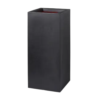 Pflanzkübel rechteckig Smooth schwarz | 36x36x79 cm*