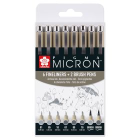 Pigment Liner Sakura Pigma Micron Fineliner Set Kaltgrau*