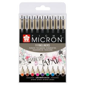 Pigment Liner Sakura Pigma Micron Set 9 Stück*