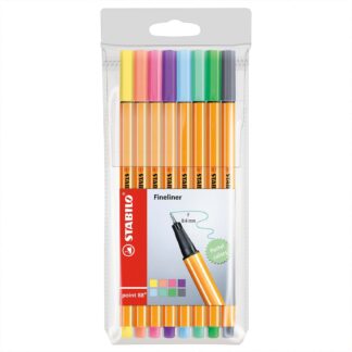 Point 88 Fineliner Pastell im Etui 8 Farben*