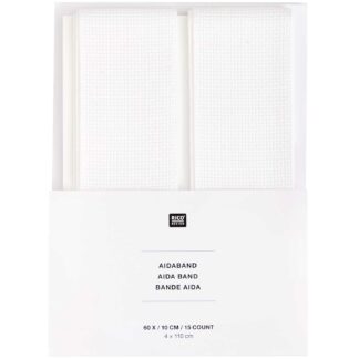 Rico Design Aidaband weiß 6 Stiche/cm 2x 4x110cm*