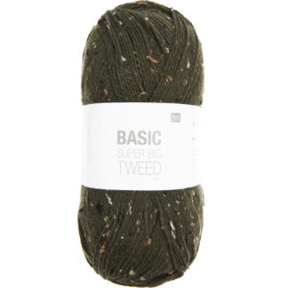 Rico Design Basic Super Big Tweed aran Oliv*