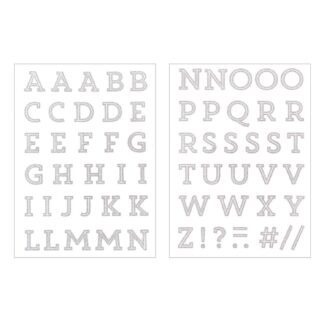 Rico Design Bügelmotive Buchstaben A-Z silber glitter*