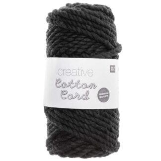 Rico Design Creative Cotton Cord Makramee-Garn Schwarz*