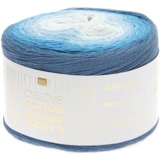 Rico Design Creative Cotton Dégradé Lucky 8 Aqua*