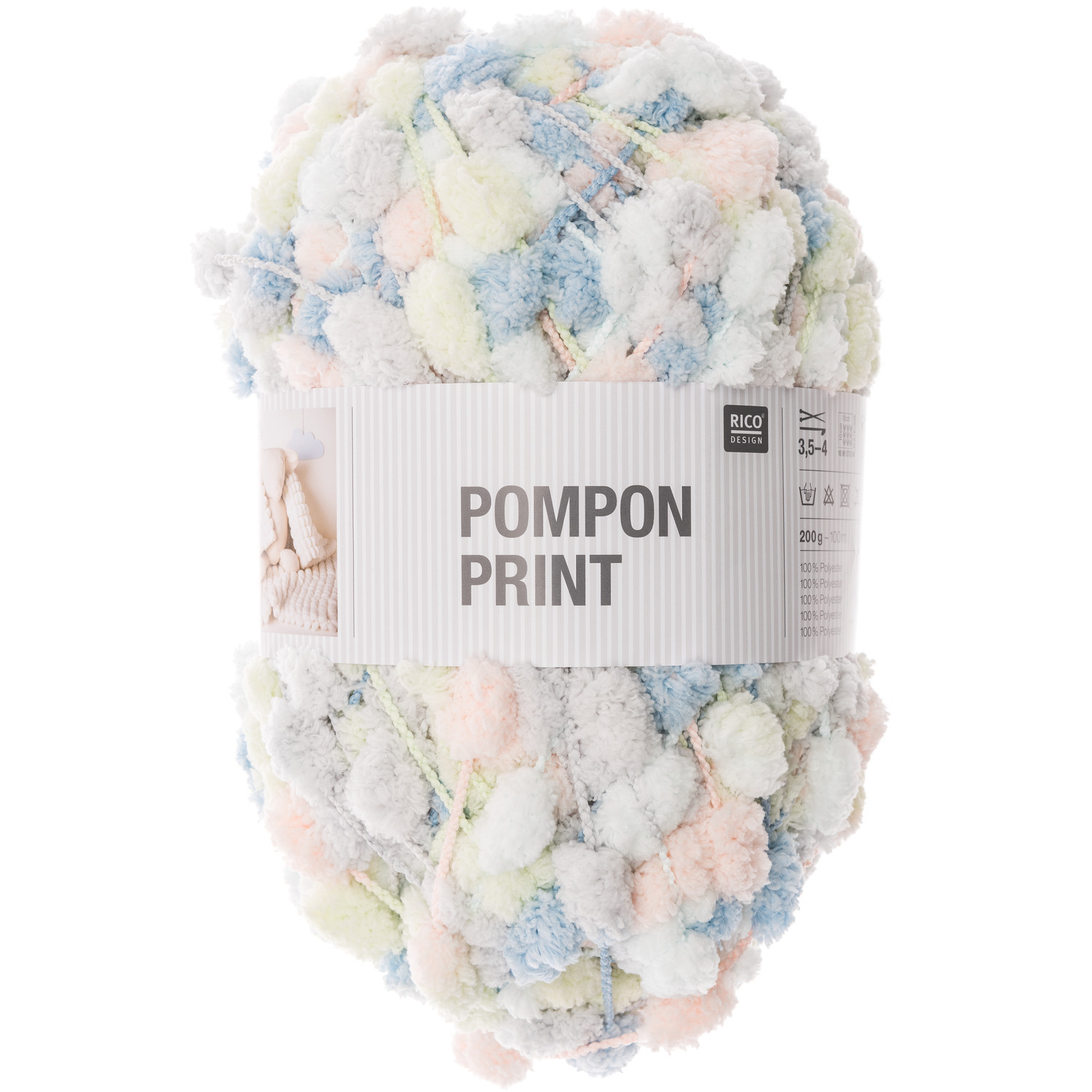 Rico Design Creative Pompon Print Pastell Mix*