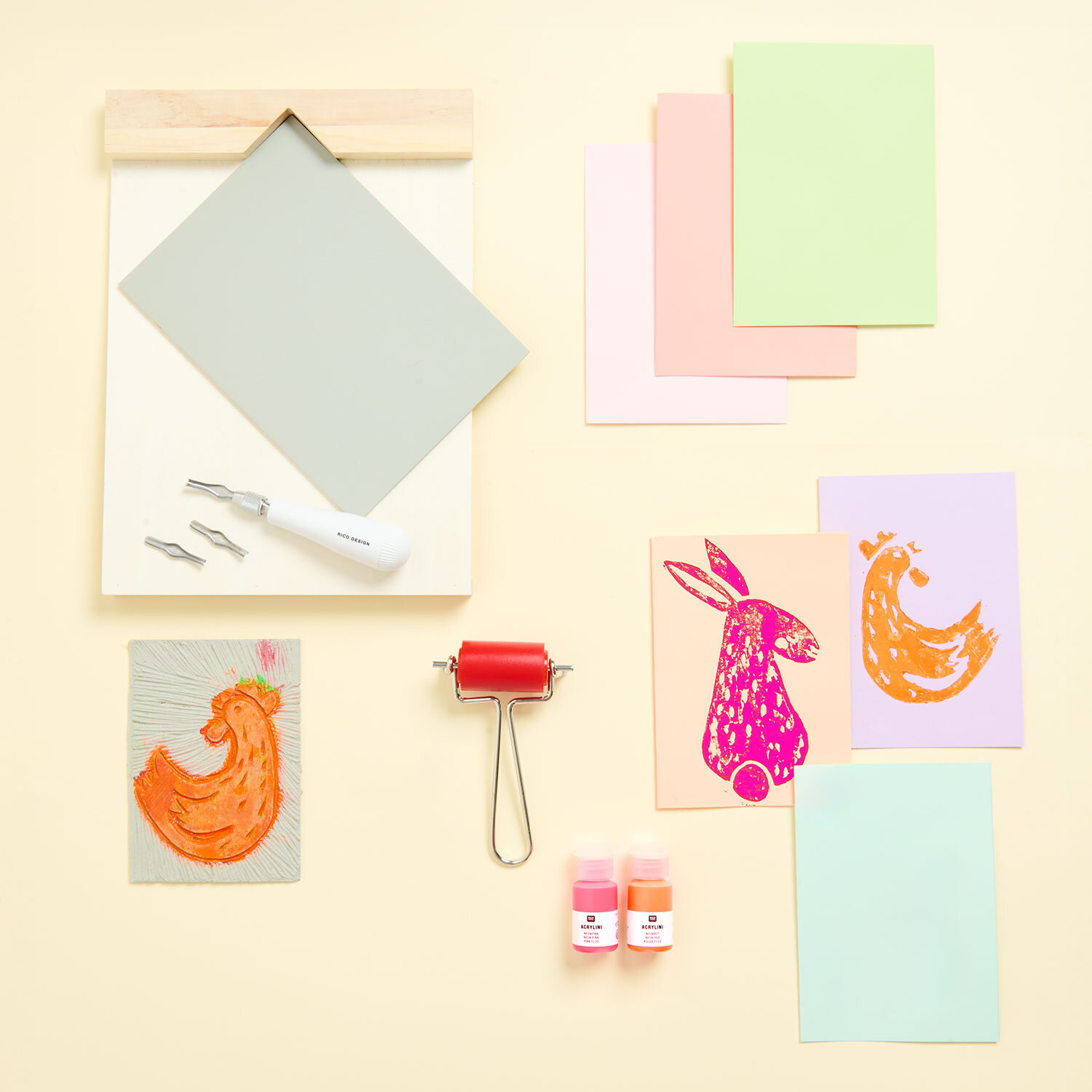 Rico Design DIY Set Linol Karten*