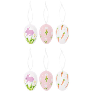 Rico Design Deko-Eier Set Weiß/Rosa*