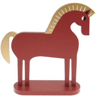 Rico Design Deko-Figur Holz-Pferd rot 20x5x19,6cm*