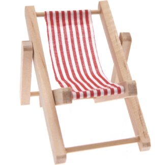 Rico Design Deko-Liegestuhl rot-weiß 7x10cm*