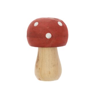 Rico Design Deko-Pilz aus Holz rot-weiß 5,5x9cm*