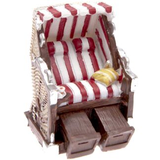 Rico Design Deko-Strandkorb rot-weiß 5x6,5cm*
