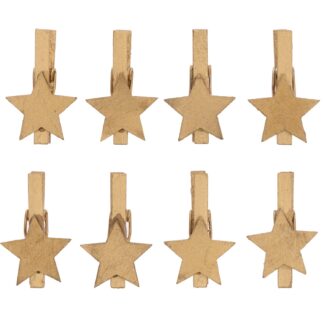 Rico Design Dekoklammern Stern gold 3cm 8 Stück*