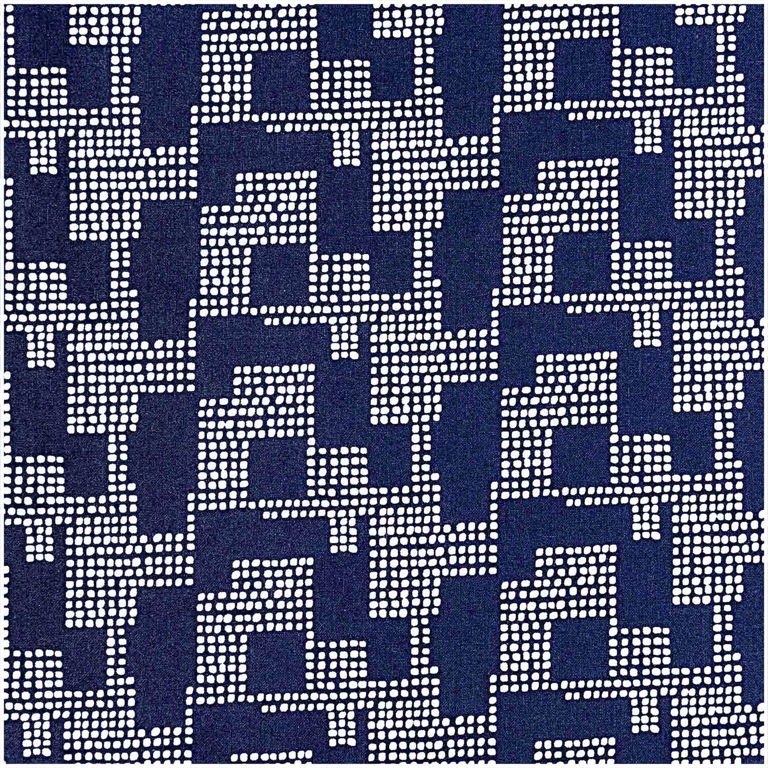 Rico Design Druckstoff grafisches Muster dunkelblau 140cm*