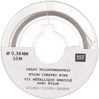 Rico Design Edelstahlseide 0,38mm 10m Silberfarbig*