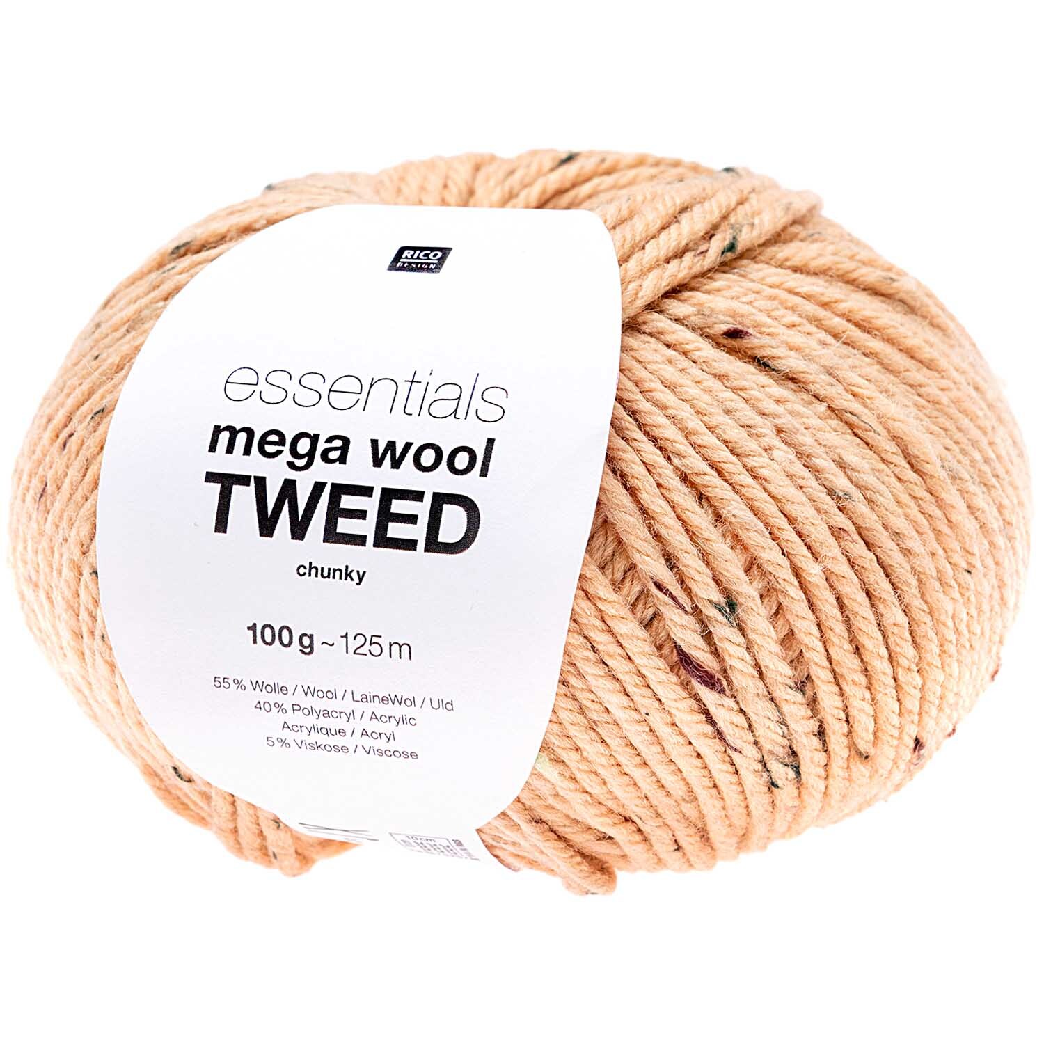 Rico Design Essentials Mega Wool Tweed chunky Apricot*