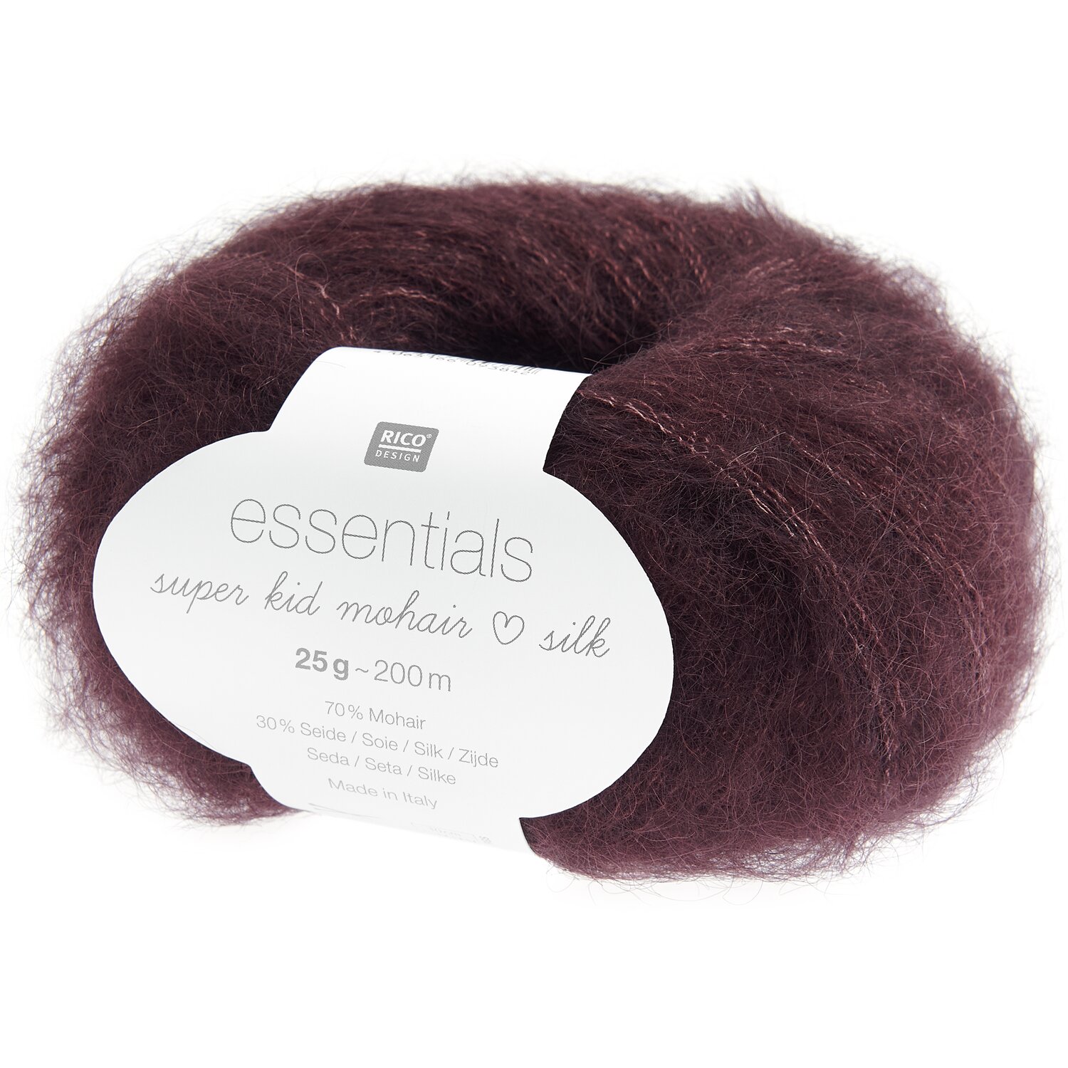 Rico Design Essentials Super Kid Mohair Loves Silk Bordeaux*