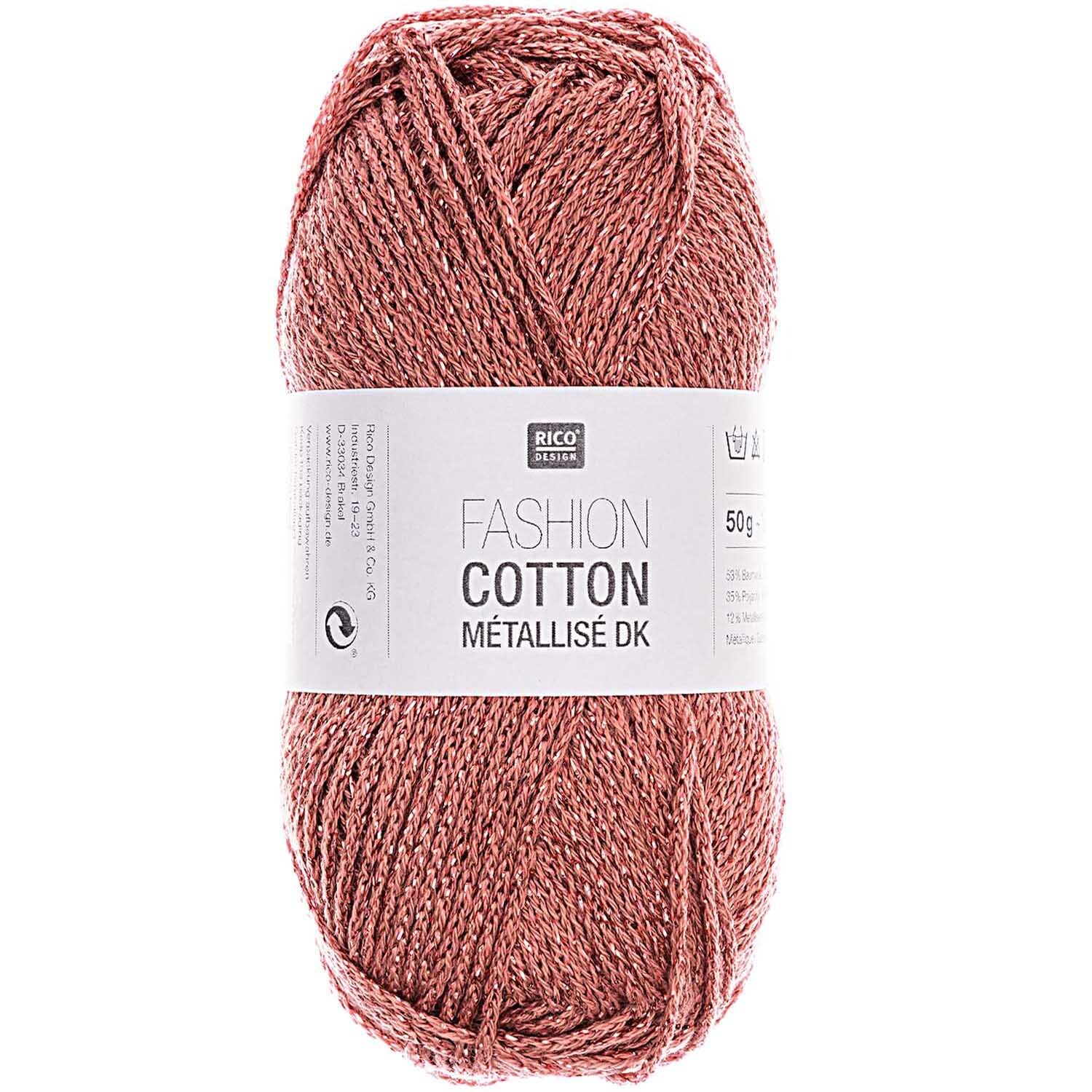 Rico Design Fashion Cotton Métallisé dk Rubin*