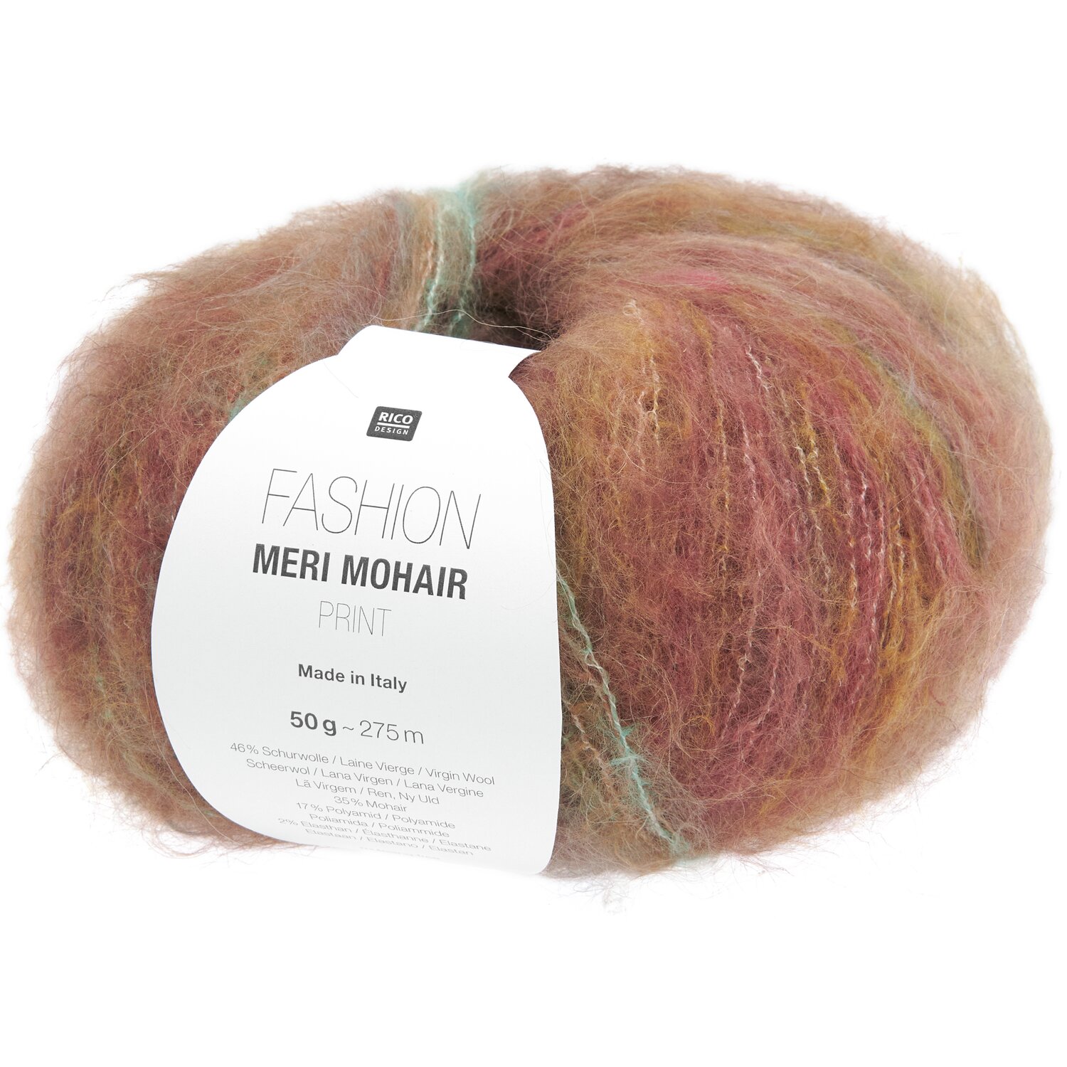 Rico Design Fashion Meri Mohair Print Dark Peaches*