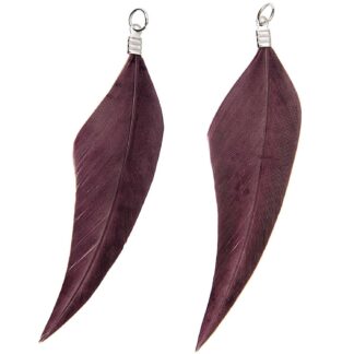 Rico Design Federn mit Öse 2 Stück Mauve*