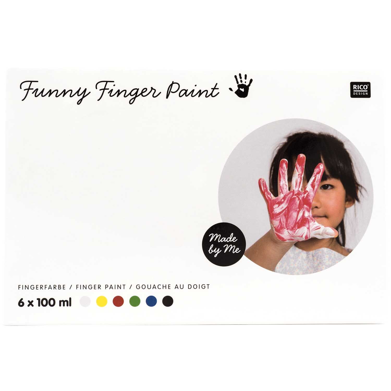 Rico Design Fingerfarbe Set 6x100ml Mehrfarbig*