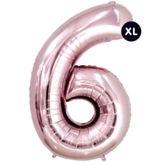 Rico Design Folienballon Zahl rosa 86cm 6*