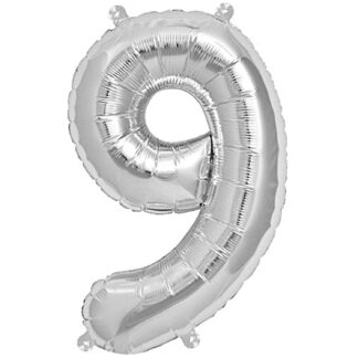Rico Design Folienballon Zahl silber 36cm 9*