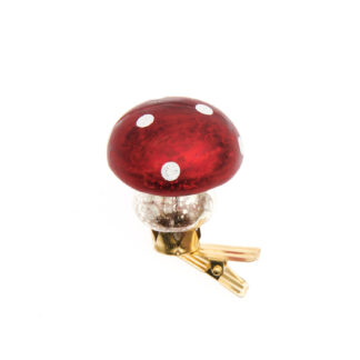 Rico Design Glas-Clip Fliegenpilz rund Antik*