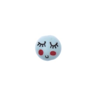 Rico Design Glaskugel Gesicht weiß 12x8mm 10 Stück*