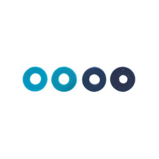 Rico Design Gummischeiben Mix 6x1mm 60 Stück Blau*