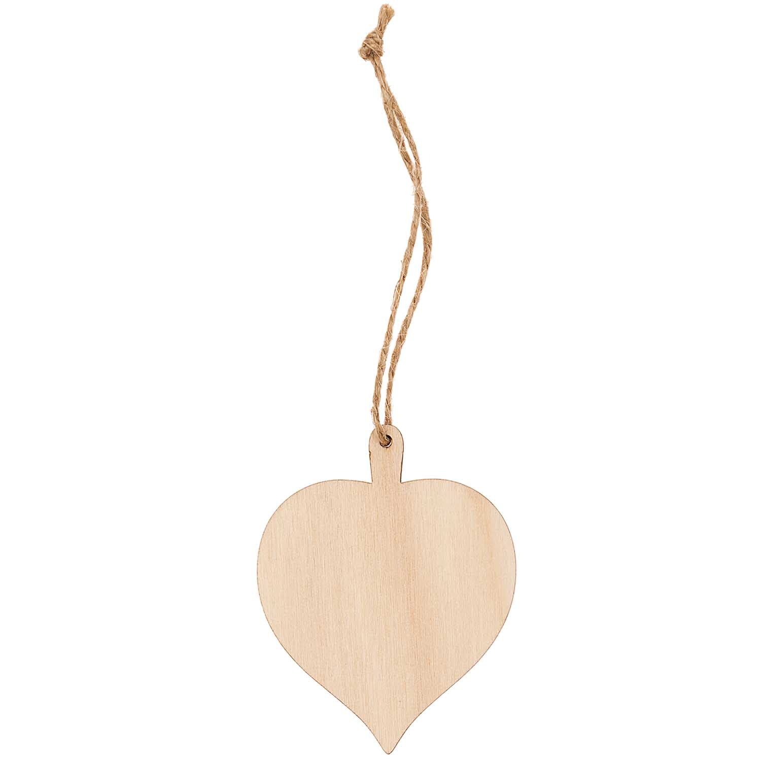 Rico Design Holzanhänger Lindenblatt natur 6,1x7,8cm*