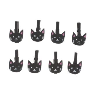 Rico Design Holzclips Katzen schwarz 8 Stück*