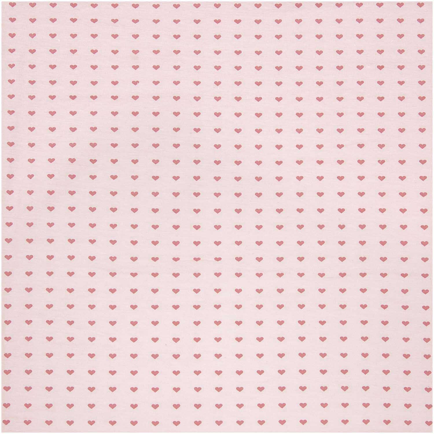 Rico Design Jerseystoff Happy Baby Herzchen rosa 72x100cm*
