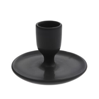 Rico Design Keramik Stielkerzenhalter schwarz 8,5x5,5cm*