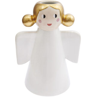 Rico Design Keramik Vase Engel weiß 26,5cm*