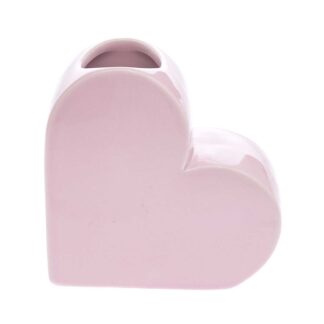 Rico Design Keramik Vase Herz klein 12x5,5x12cm Rosa*