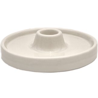 Rico Design Keramikkerzenhalter 11,5x11,5x3cm Creme*