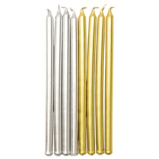 Rico Design Kerzen lang 12cm Gold/Silber*