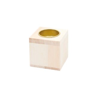 Rico Design Kerzenhalter aus Holz 6x6x6cm*