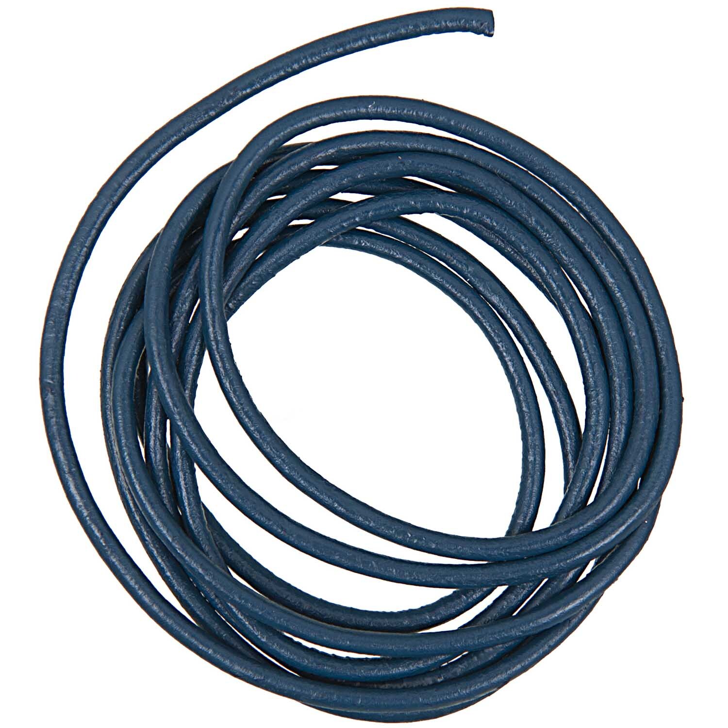 Rico Design Lederband 2mm 1m Blau*