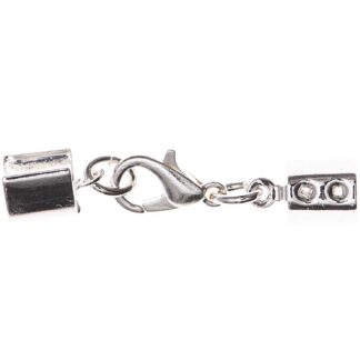 Rico Design Lederbandverschluss Karabiner silber 6,5mm*