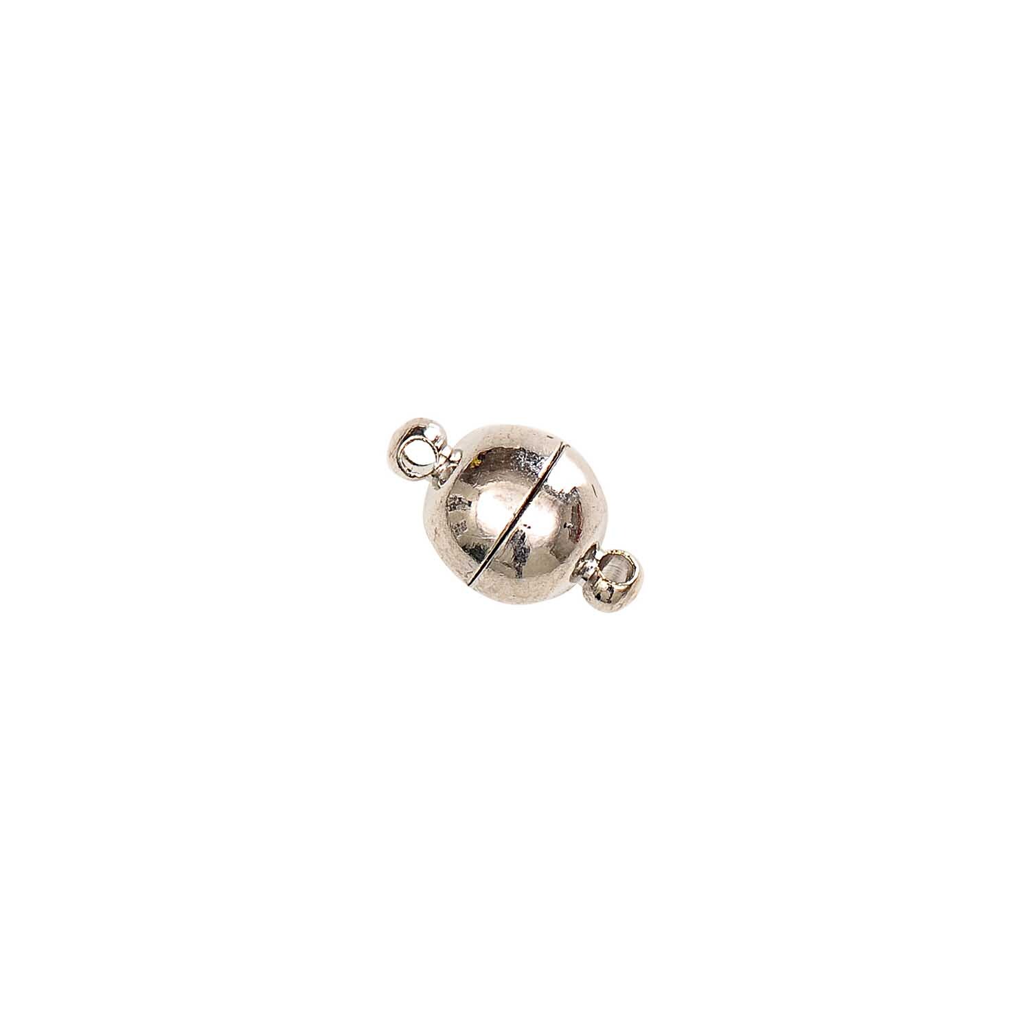 Rico Design Magnetverschluß rund glatt silber 8mm*